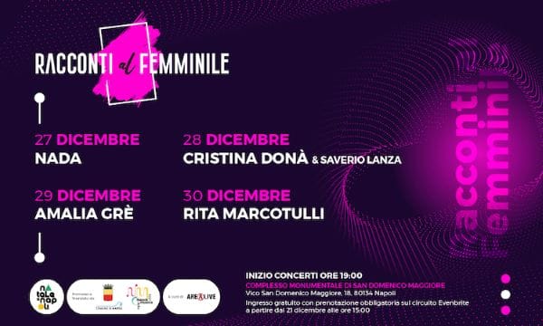 header-per-CS Racconti al Femminile con Nada, Amalia Grè, Cristina Donà e Rita Marcotulli