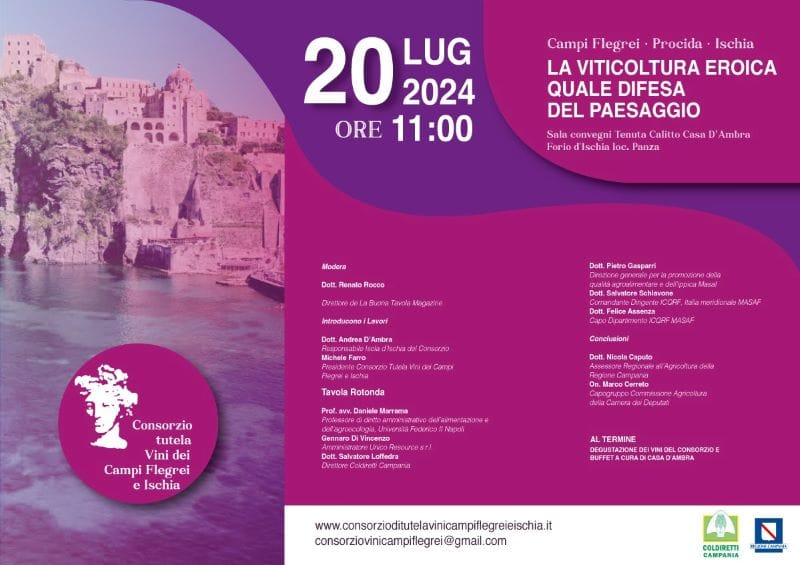 Locandina-orizzontale-1 Viticoltura eroica quale difesa del paesaggio: se ne parla in un convegno a Forio d'Ischia
