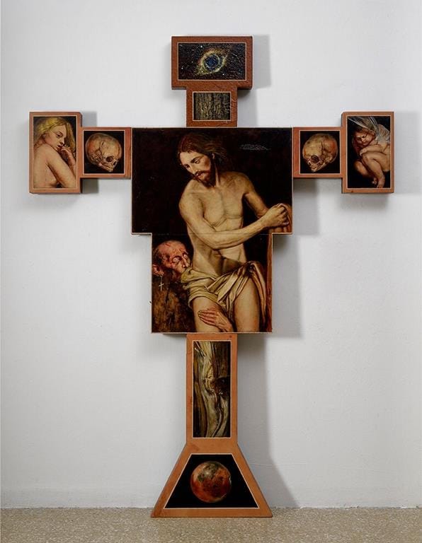 Federico-Guida-La-mia-prima-Croce-2019-2021-olio-su-tela-di-lino-applicata-su-legno-238x180x5-cm-Copy Art Days - Napoli Campania: Federico Guida presenta "Arbor" alla Chiesa di San Potito